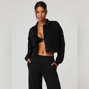 Alo Renown Cropped Button-Up Pullover